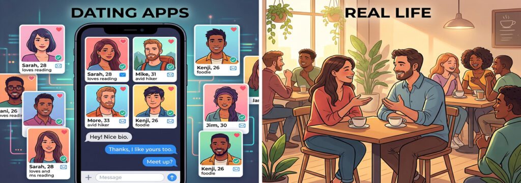 les applications de rencontres vs la vraie vie