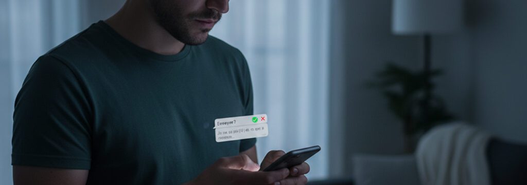message après un ghosting